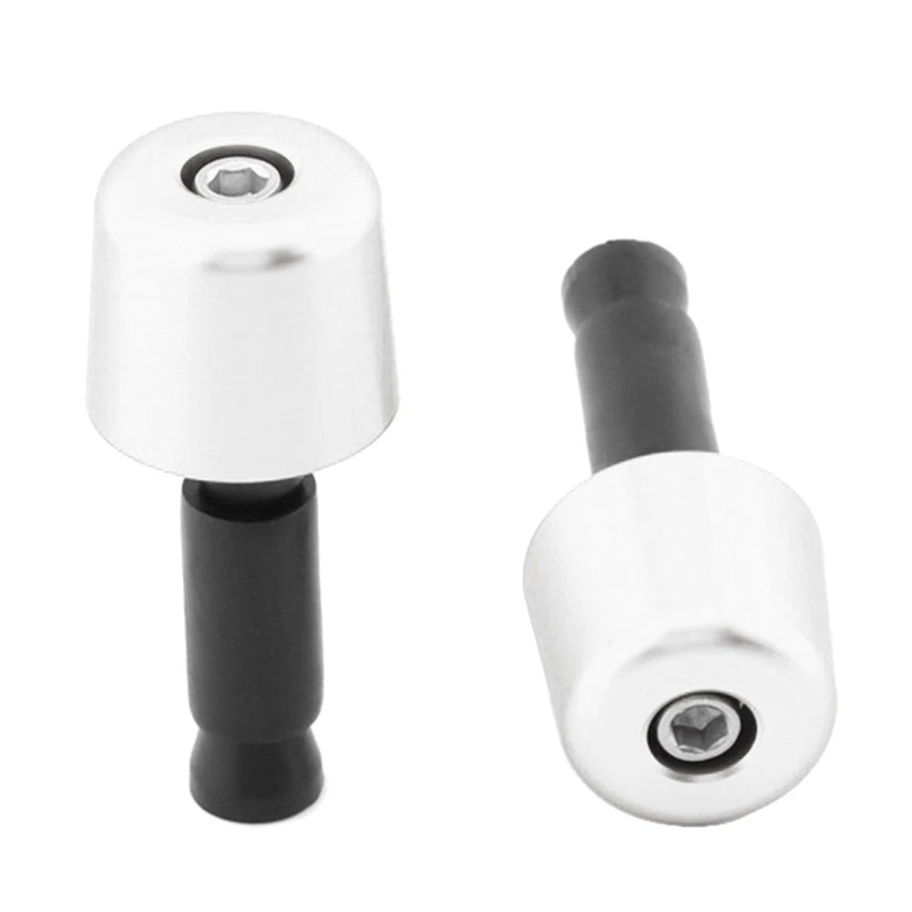 Handlebar Grips for Universal Motorcycle (1in/25.4mm) - Silver