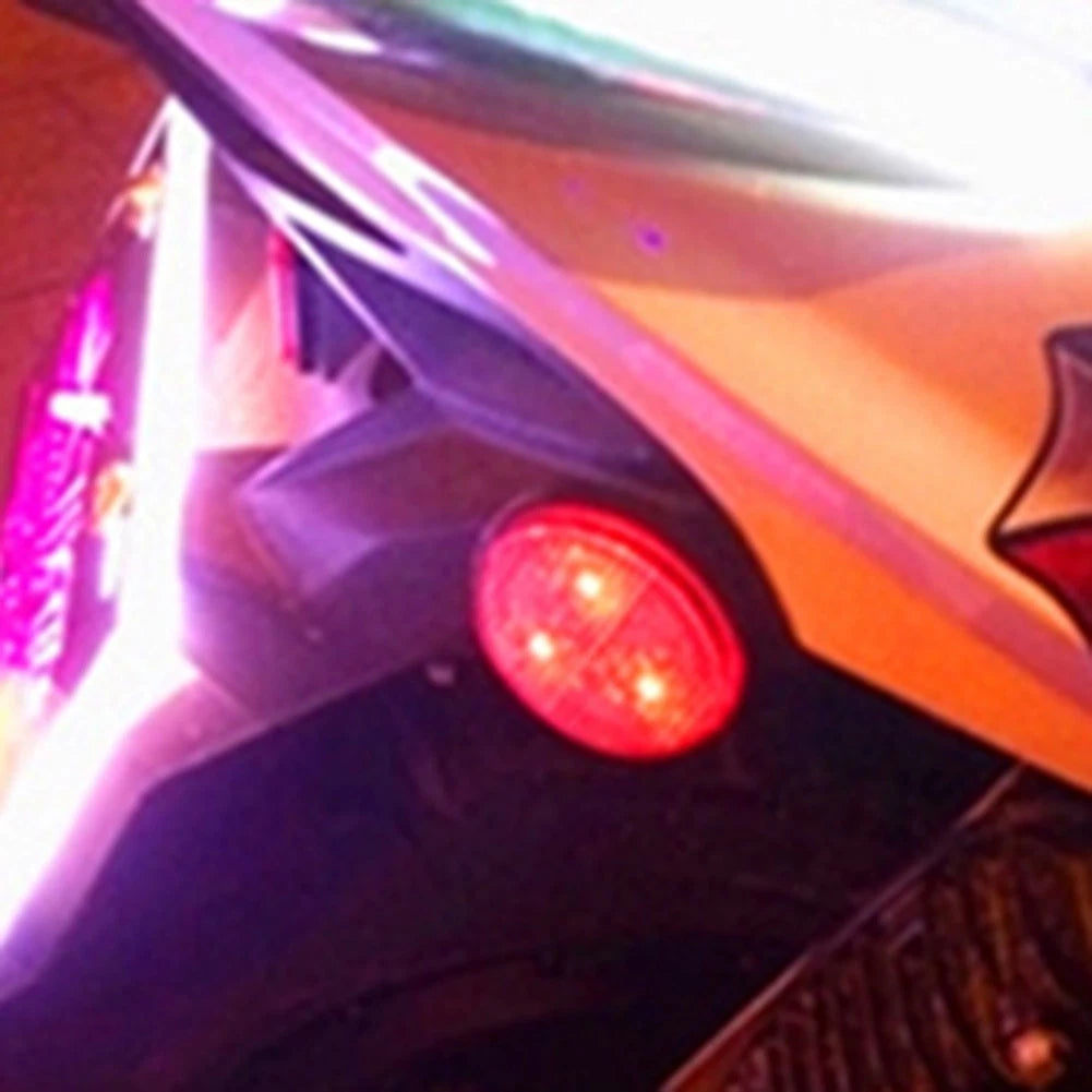 2X LED Round Reflectors for Motorcycle (300LM)