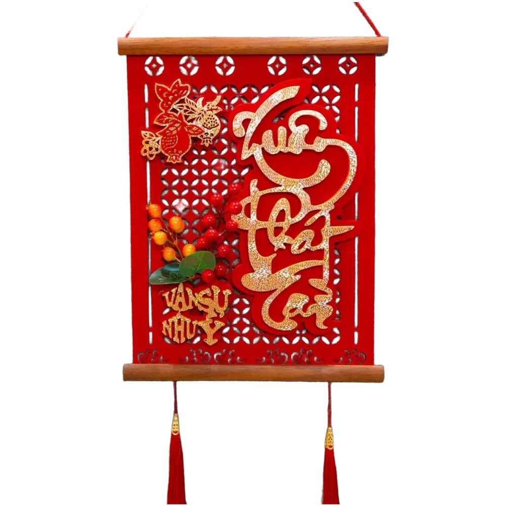 Traditional Vietnamese Couplets Pendant for Home Decoration