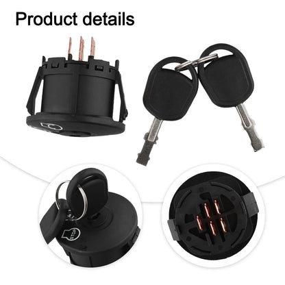 Ignition Switch and Key Assembly for Lawn Mower (Various Brands)