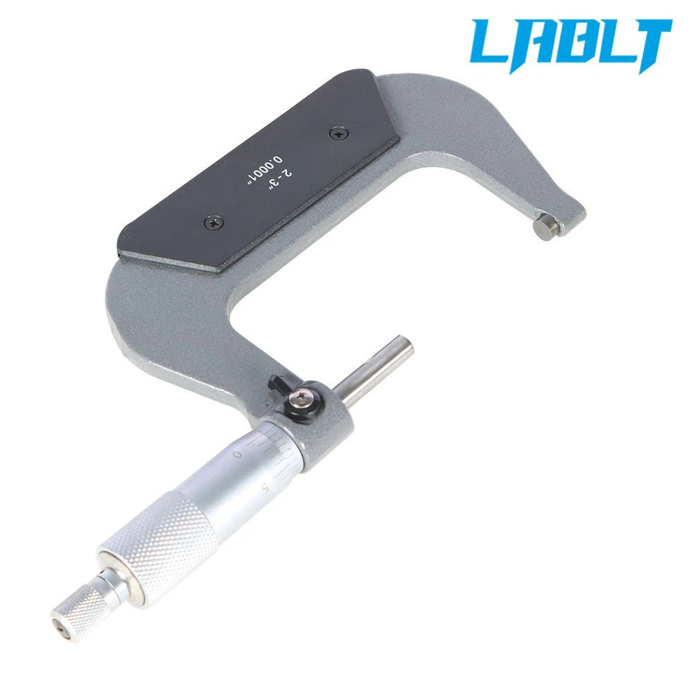 Precision Outside Micrometer 2-3" 0.0001 Inch Resolution Carbide Tipped