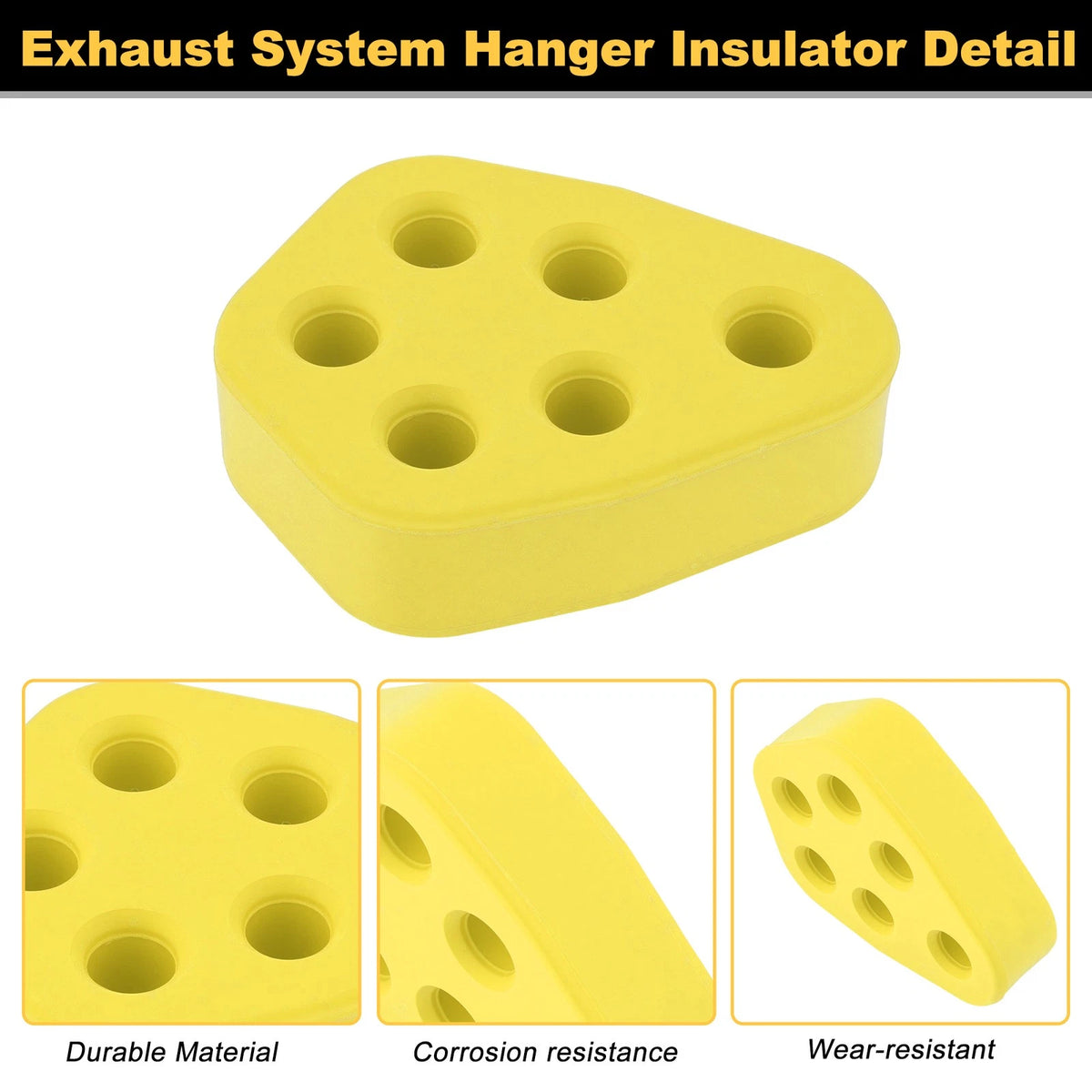 1 pcs Yellow Rubber Exhaust System Hanger Insulator for