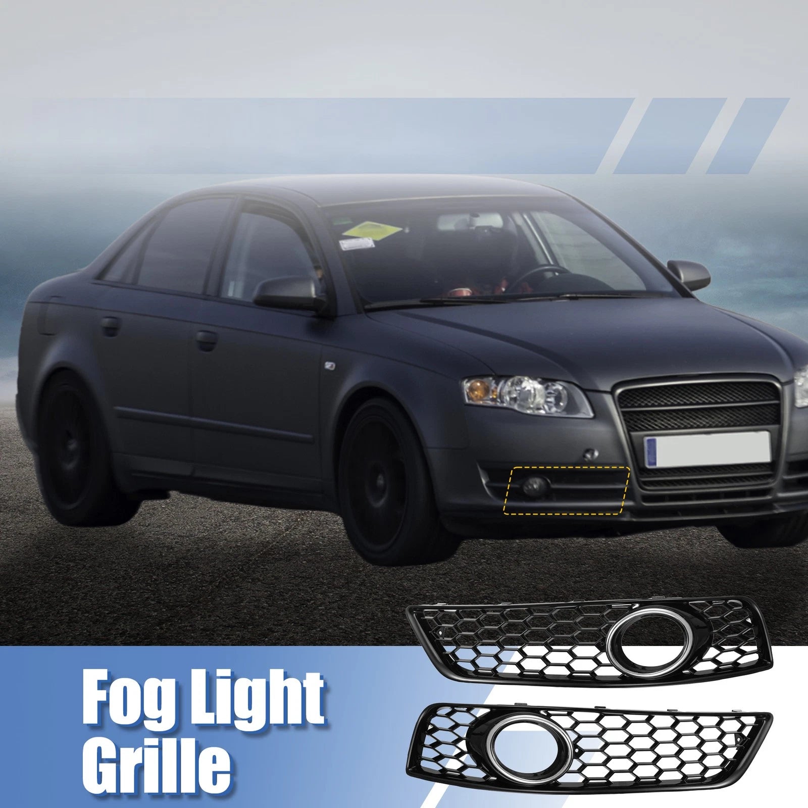 Fog Light Grille Cover Front Right/Left Replacement for Audi A3 (2009–2013)