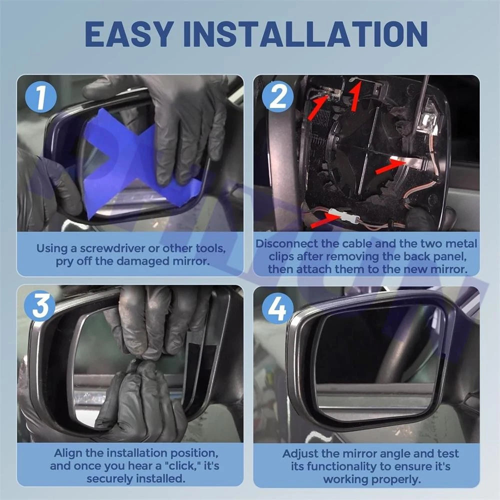 Heated Right Passenger Side Mirror Glass w/ Blind Spot for Honda Civic (2022–2025)