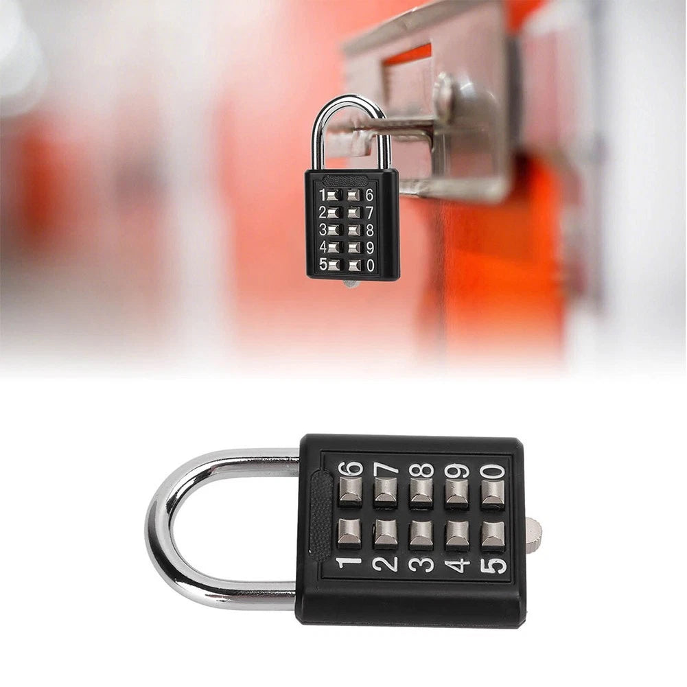 Lightweight Zinc Alloy Padlock with 10 Digit Password for Universal Use