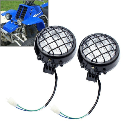 2X Headlight Lens Grills for Yamaha Banshee Warrior 350 (1987–2006) Black