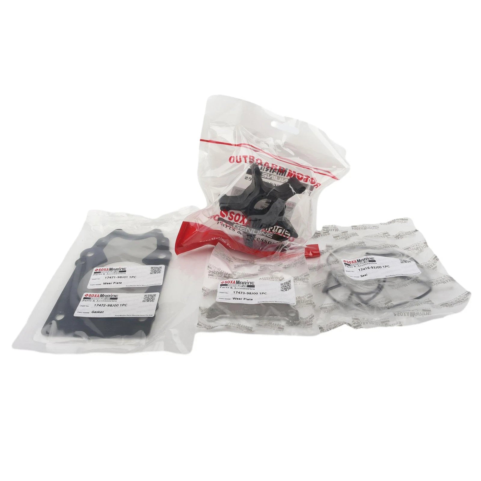 Water Pump Impeller Repair Kit for Suzuki Outboard 200-300HP (2000–2023) 17400-98J02