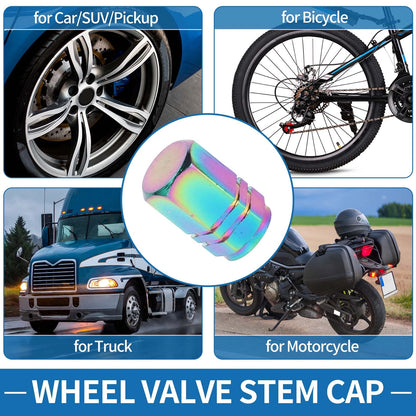 Tire Valve Stem Caps 9x16mm Replacement Set for Car Truck SUV Bike (8 Pack)