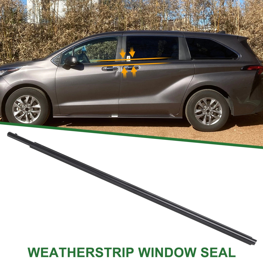 Front Left Window Weatherstrip Seal Replacement for Toyota Sienna (2011–2022)