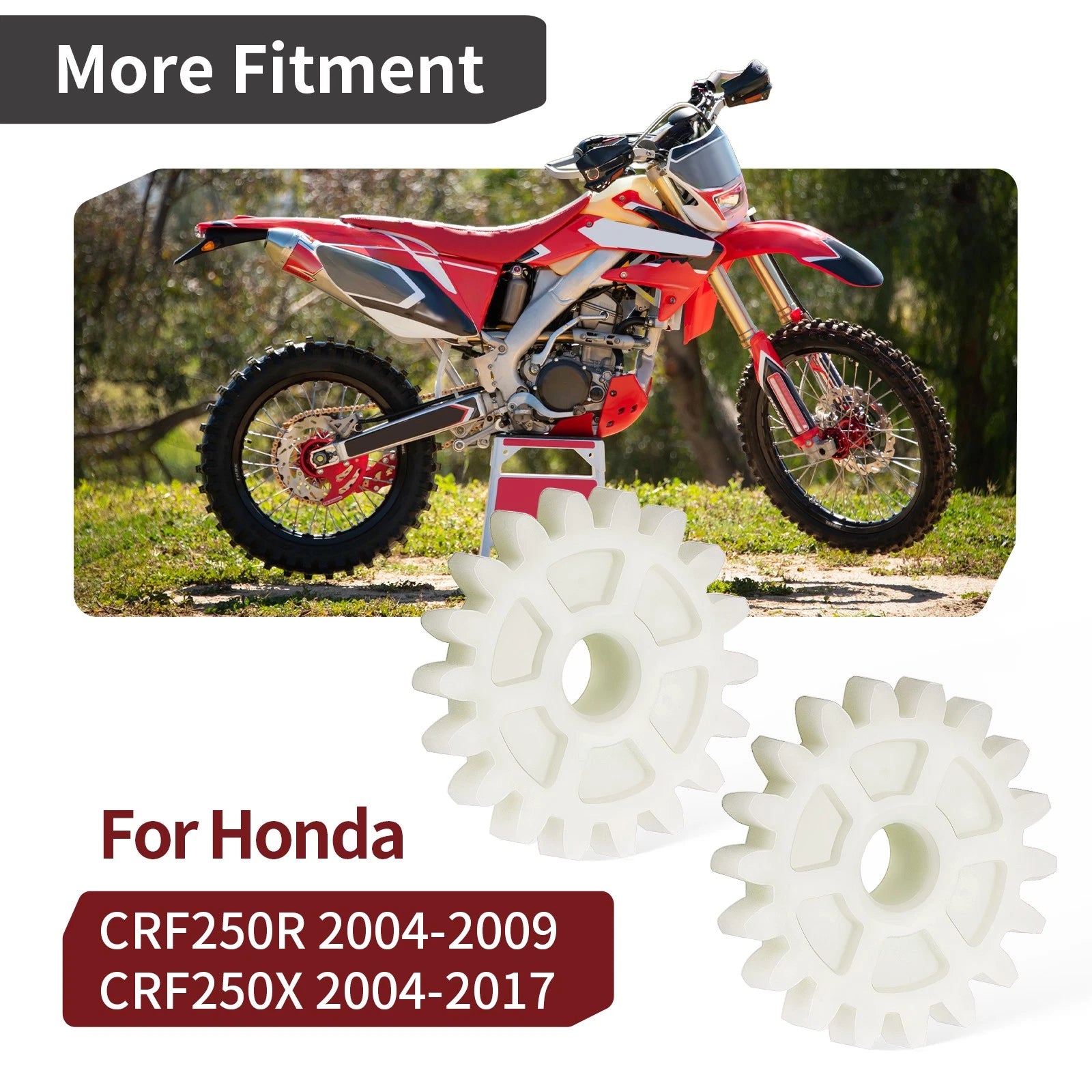 2 Oil Pump Driven Gears for Honda CRF250R (2004–2009) CRF250X (2004–2017) 15133-KRN-670