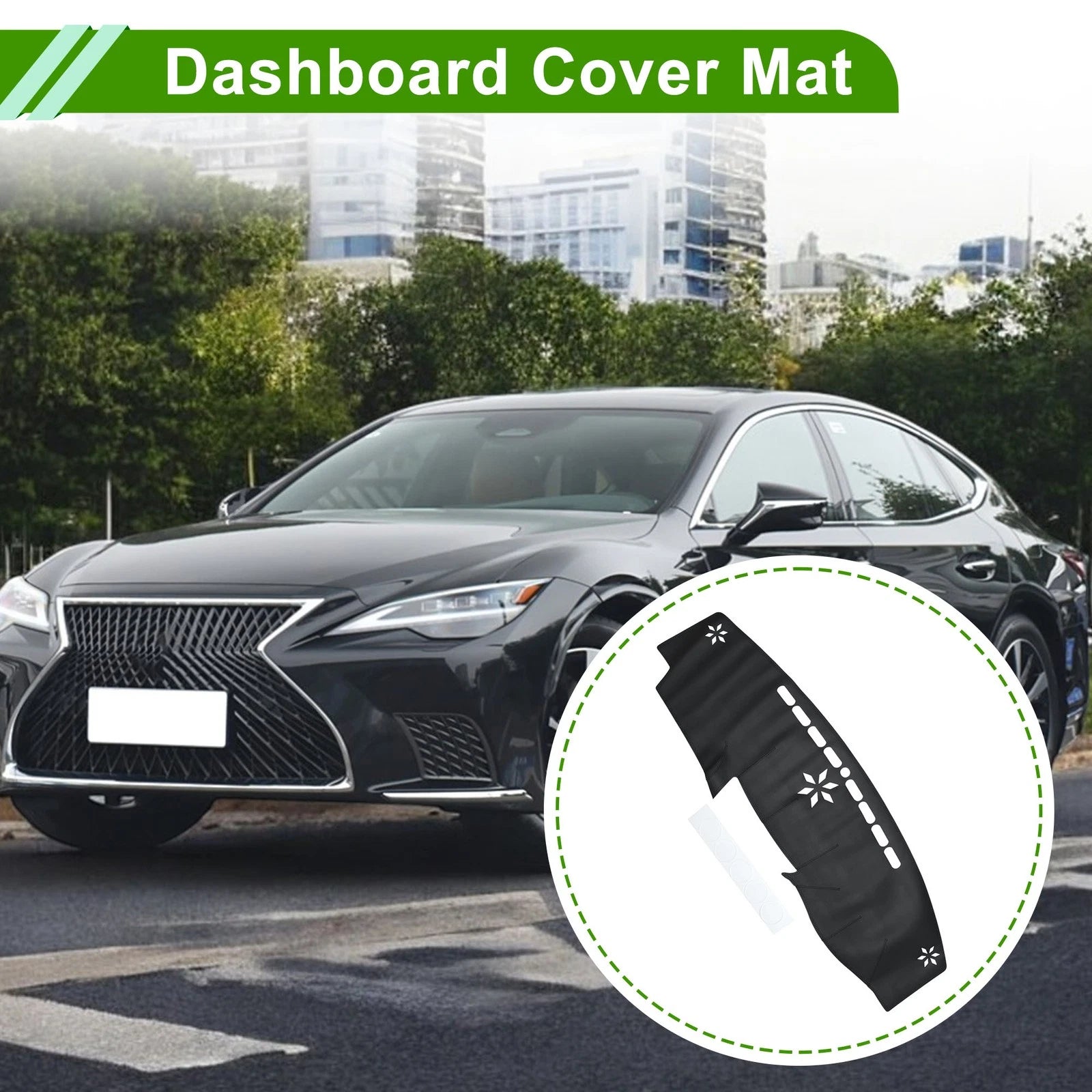 Dashboard Cover Mat for Lexus LS460 (2006–2011) Dash Cover Black