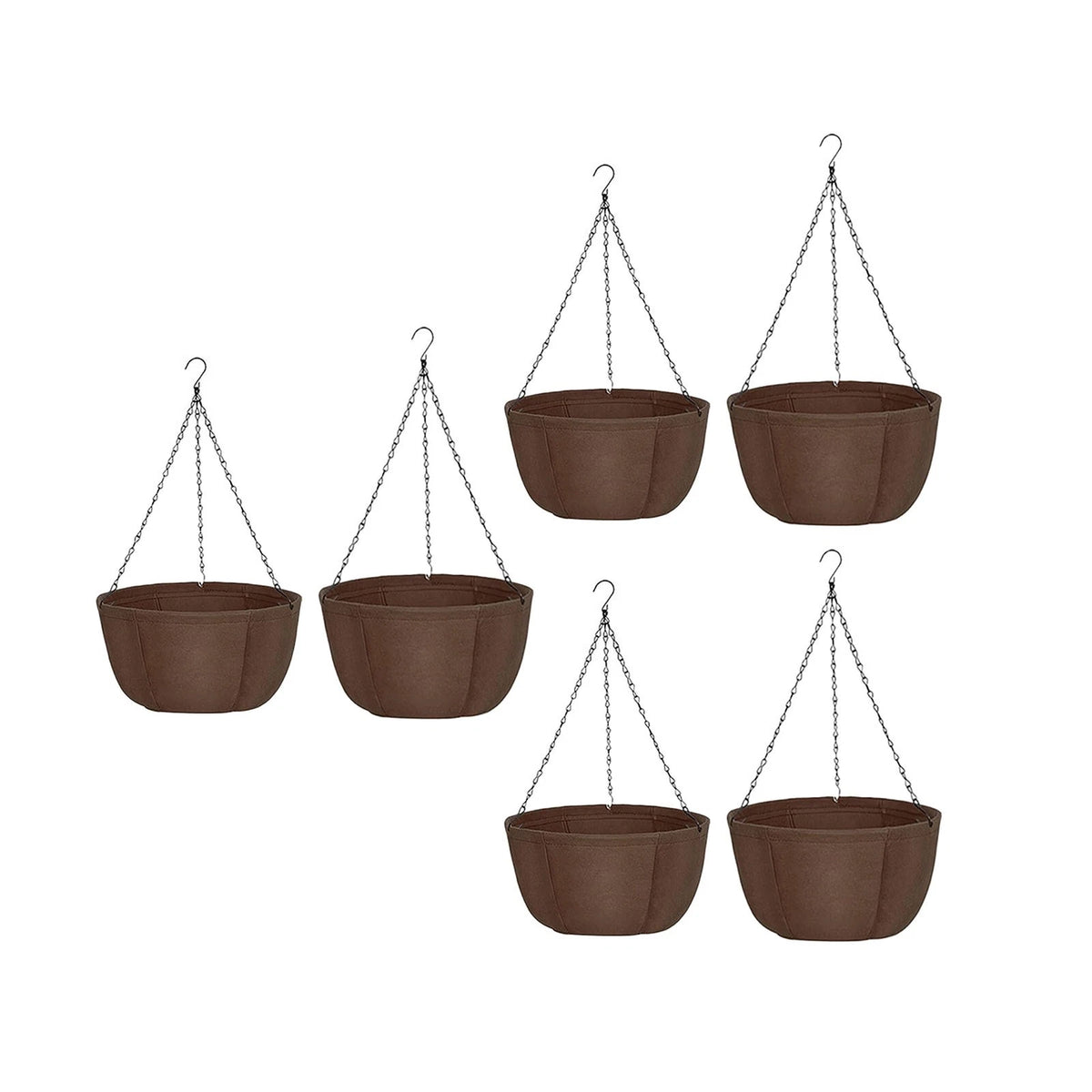 3 Pack Hanging Flower Pots for Indoor Outdoor Use 10/12in