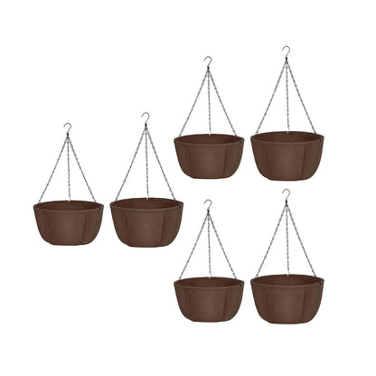 3 Pack Hanging Flower Pots for Indoor Outdoor Use 10/12in