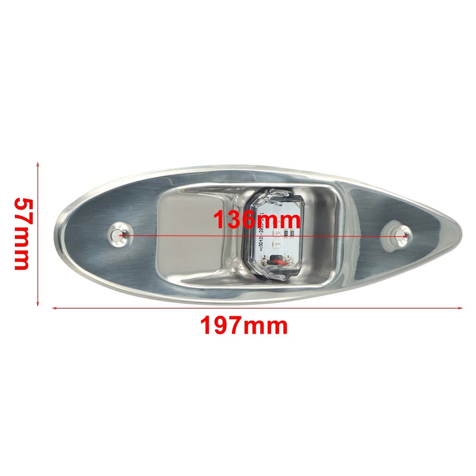 2X LED Navigation Tear Drop Lights for Marine Boat (Vertical Mount)