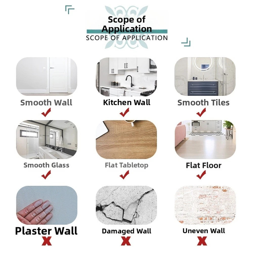 Geometric Wall Decals for Kitchen & Bathroom - Retro Pattern