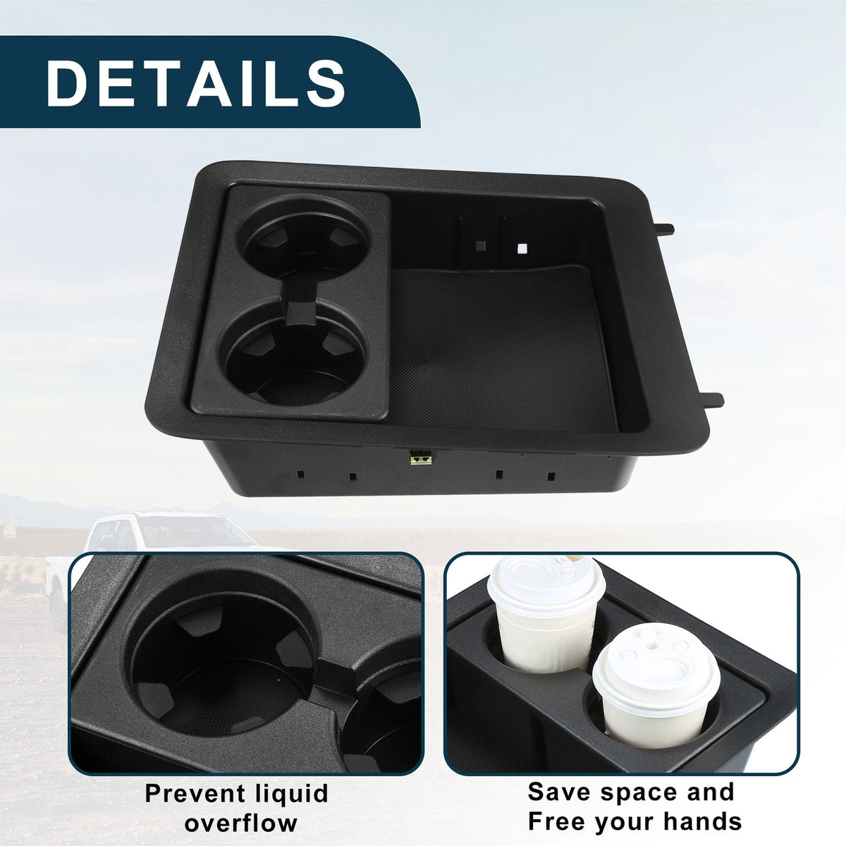 Cup Holder for Chevrolet Avalanche (2002–2013) No. 22860866 Black