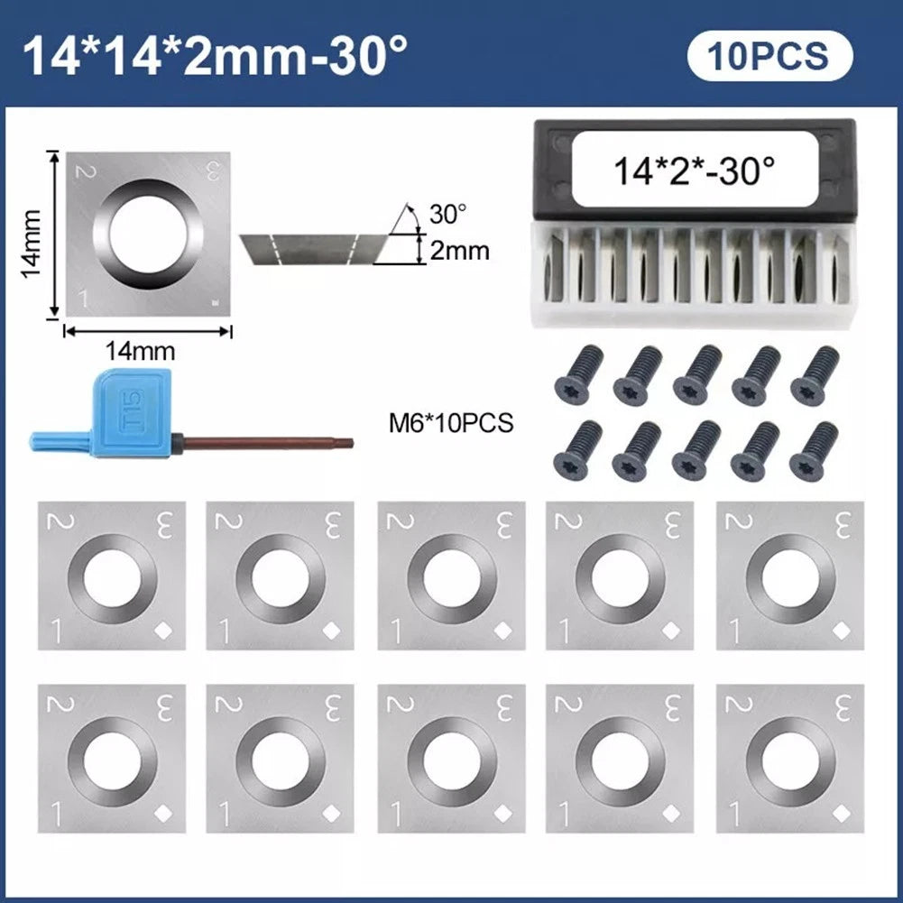 10pcs 14mm Square Carbide Inserts for Lathe Turning Tool