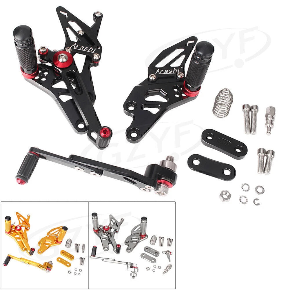 Adjustable Rearset Footrest Pegs for Suzuki GSXR1000 (2009–2016)