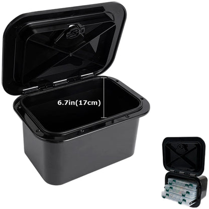 Yacht Storage Box Deck Cover with Hatch Lid for Fishing Bait Organizer