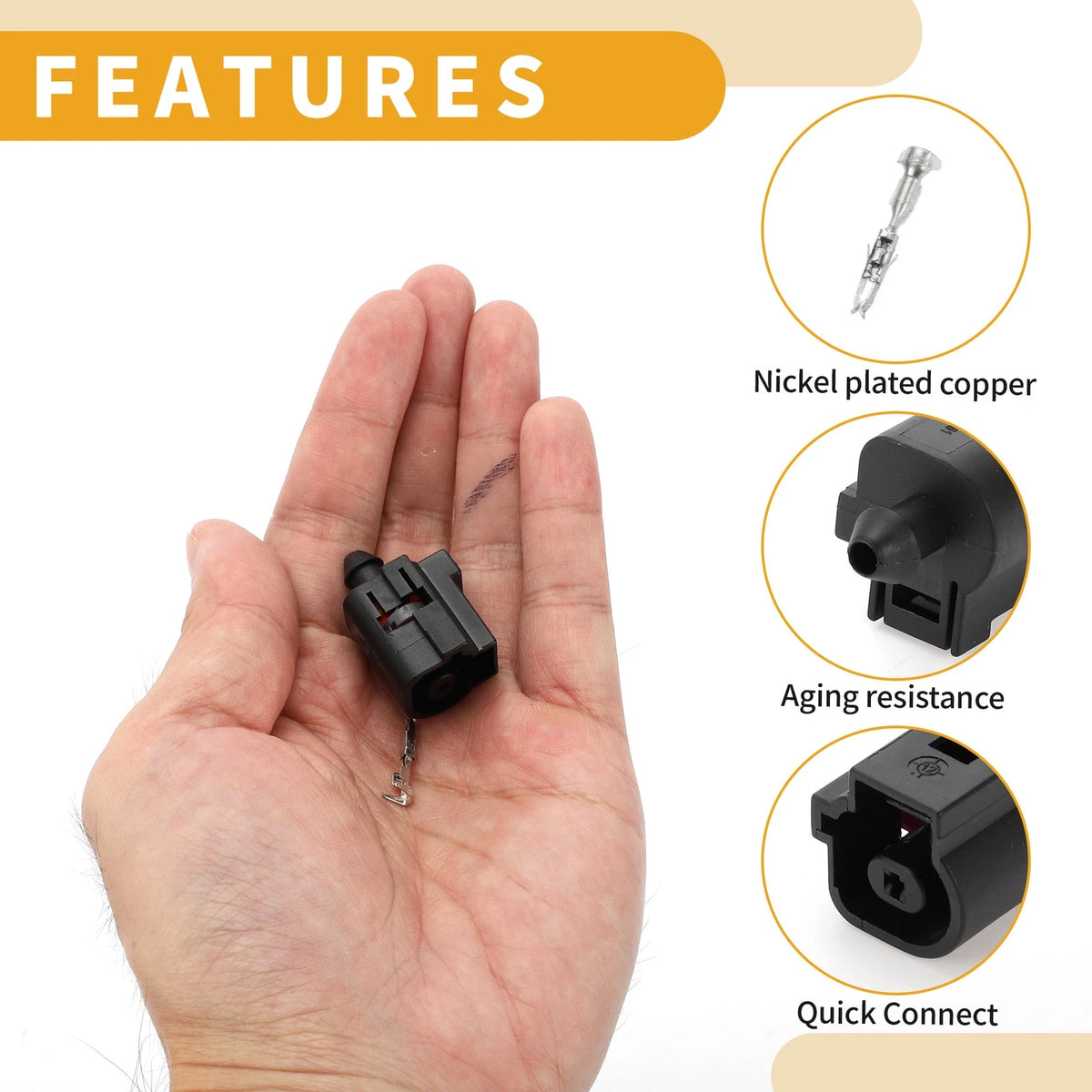 Oil Pressure Sensor Connector Plug for Volkswagen (1 Pin)