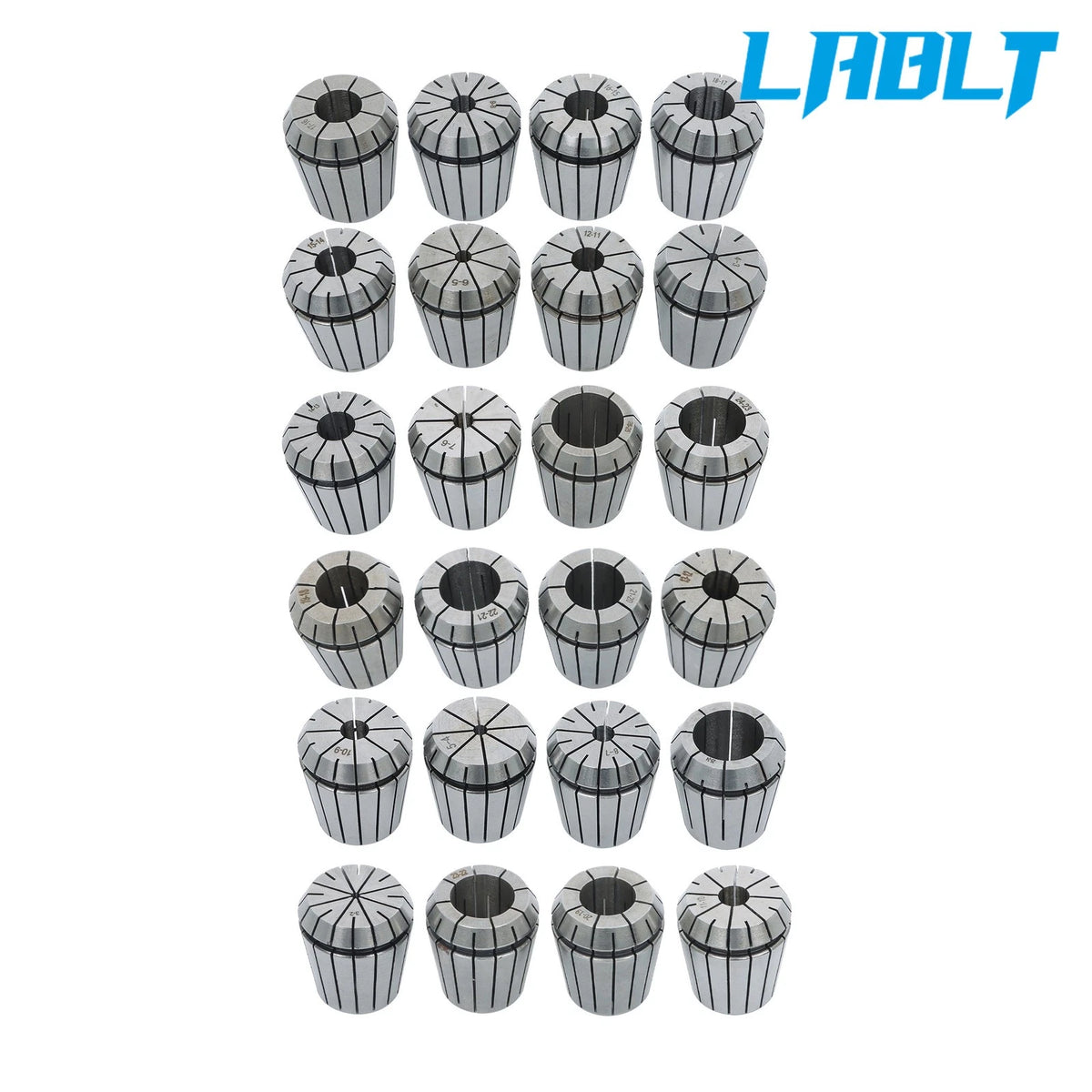 24-Pack ER40 Collet Set for Metric Size (Precision Spring Clamping)