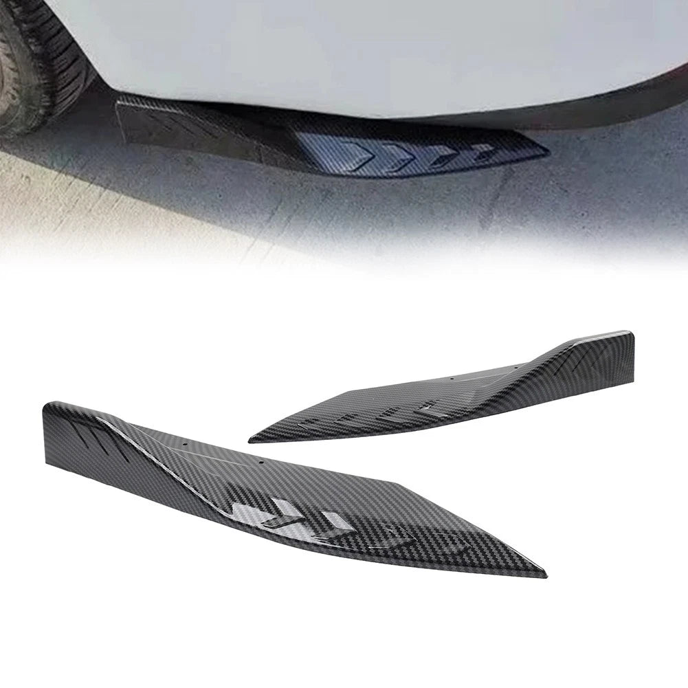 Universal Rear Bumper Lip Spoiler Diffuser Protector Carbon Fiber