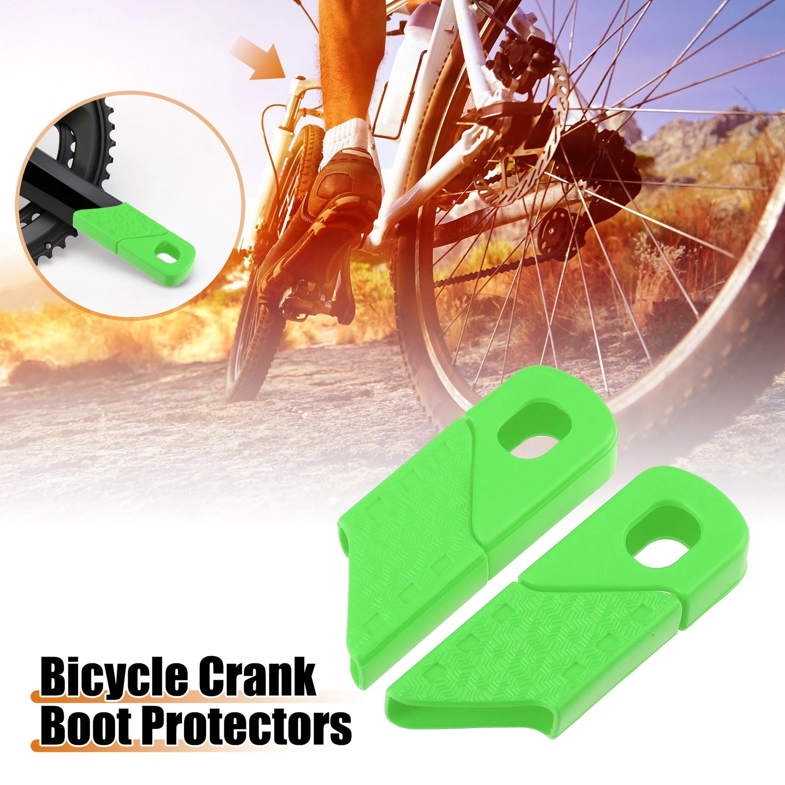 Cycling Crank Boot Protector Pair Silicone for Bicycle Crank Arm Cover