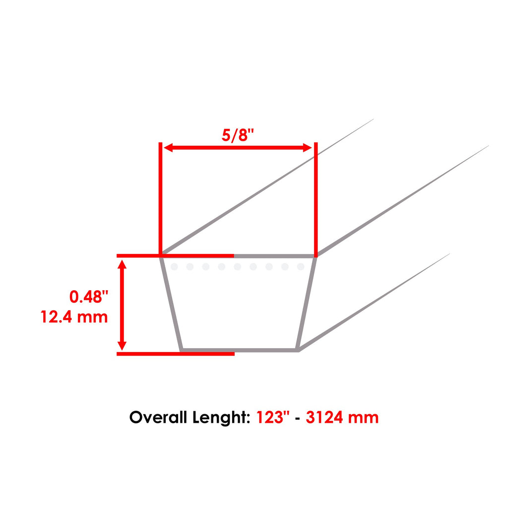 Deck Belt for Husqvarna LSZ 46 5422 5424 (2005–2018)