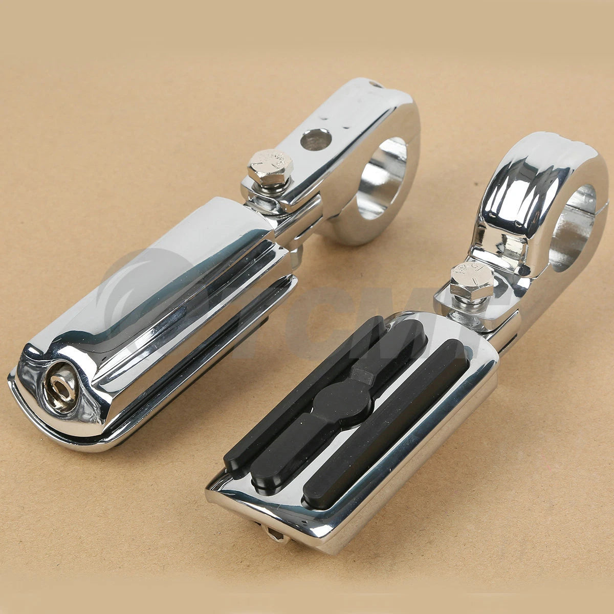 1 1/4" Engine Guard Highway Bars Footpegs Mount Clamps for Harley Yamaha Suzuki