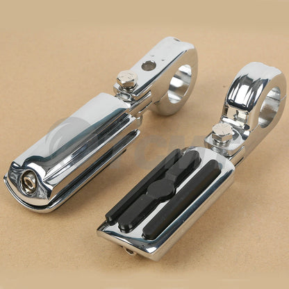 1 1/4" Engine Guard Highway Bars Footpegs Mount Clamps for Harley Yamaha Suzuki