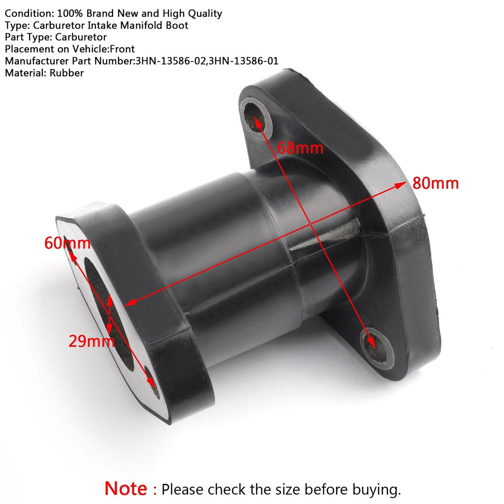 Intake Carburetor Boot for Yamaha YFM350 U Big Bear 4WD MOTO-4 (1987–1995)