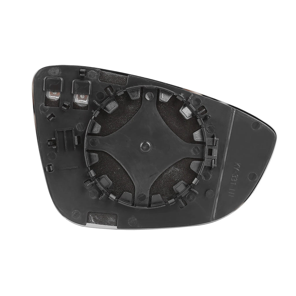 Heated Side Mirror Glass with Backing Plate Left Driver for Volkswagen Eos CC (2011–2016)