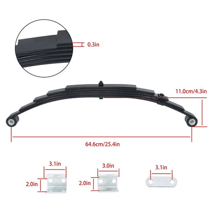 Single Trailer Axle Suspension Kit for 3000# Trailers (6000lbs)