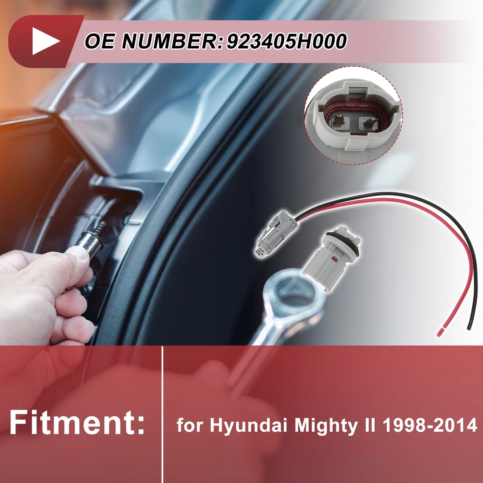 License Plate Light Socket Wiring Replacement for Hyundai Mighty II (1998–2014)