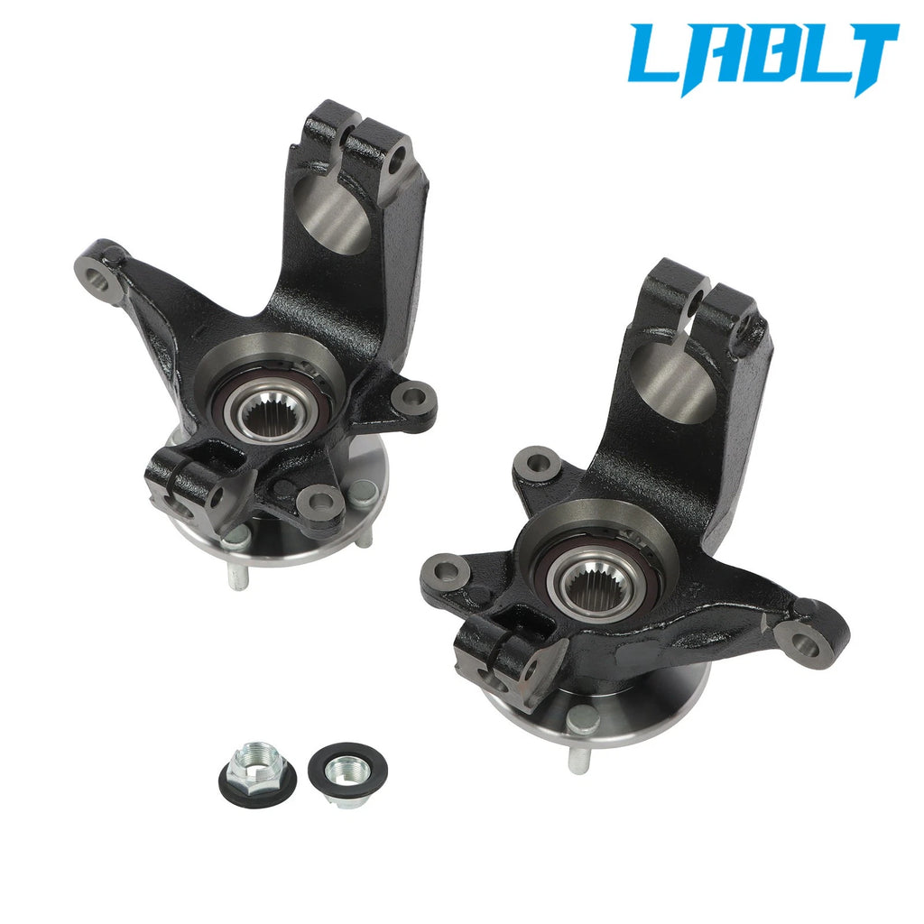 2X Front LH & RH Wheel Bearing Hub Knuckle Assembly for Ford Focus (2006–2011)