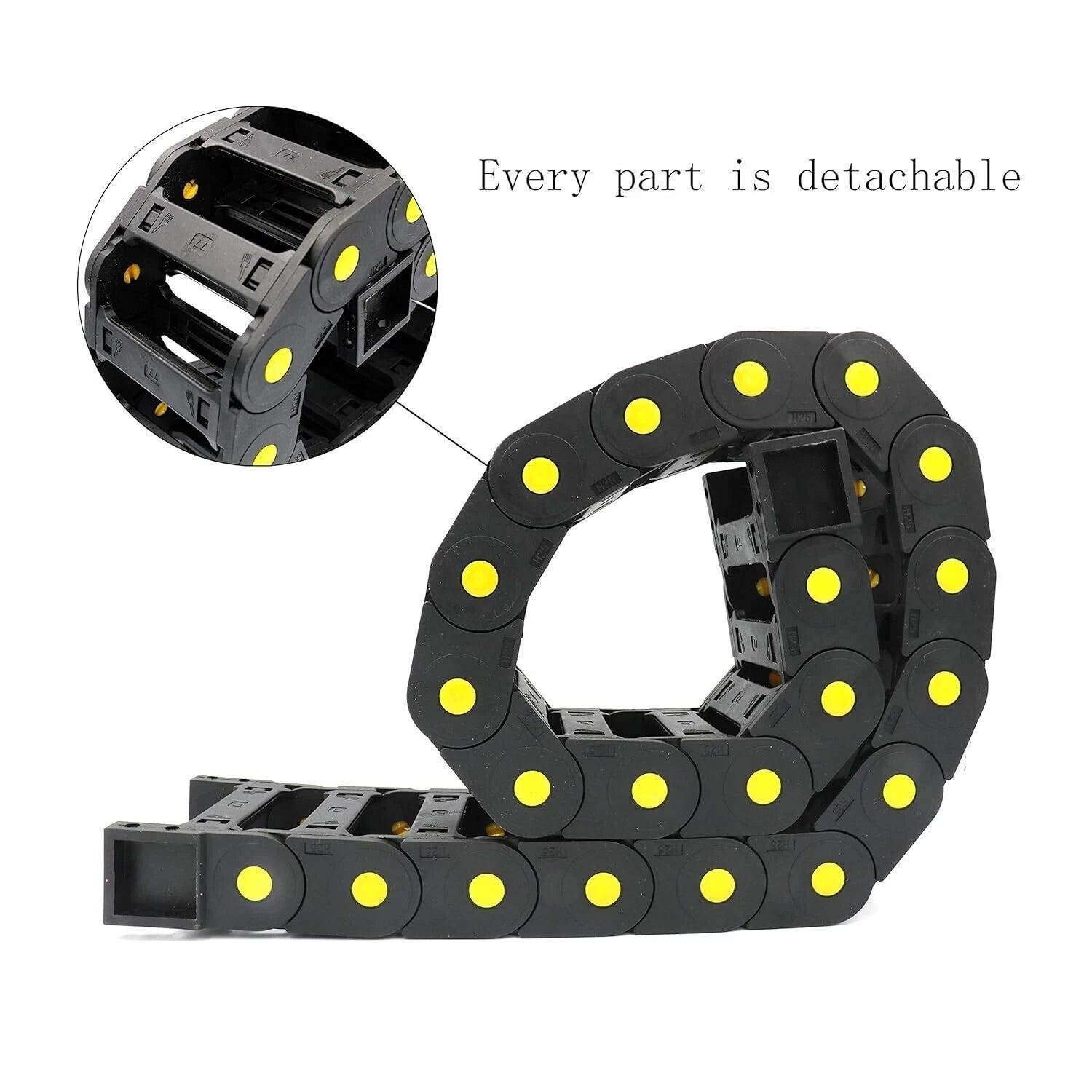 Open Type Cable Drag Chain Wire Carrier for R55 CNC 3D Printer (39"x0.98"x3")