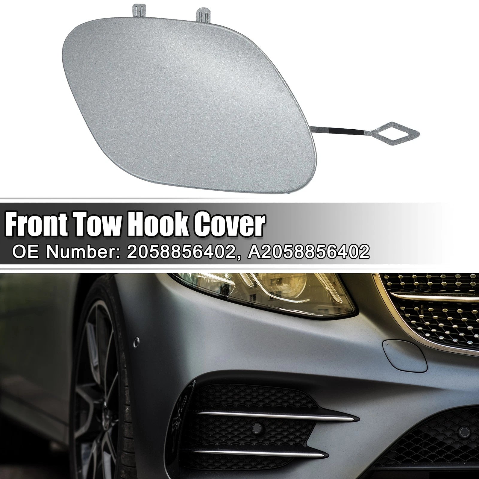 Front Tow Hook Cover Replacement for Mercedes-Benz C-Class W205 (2015–2021)