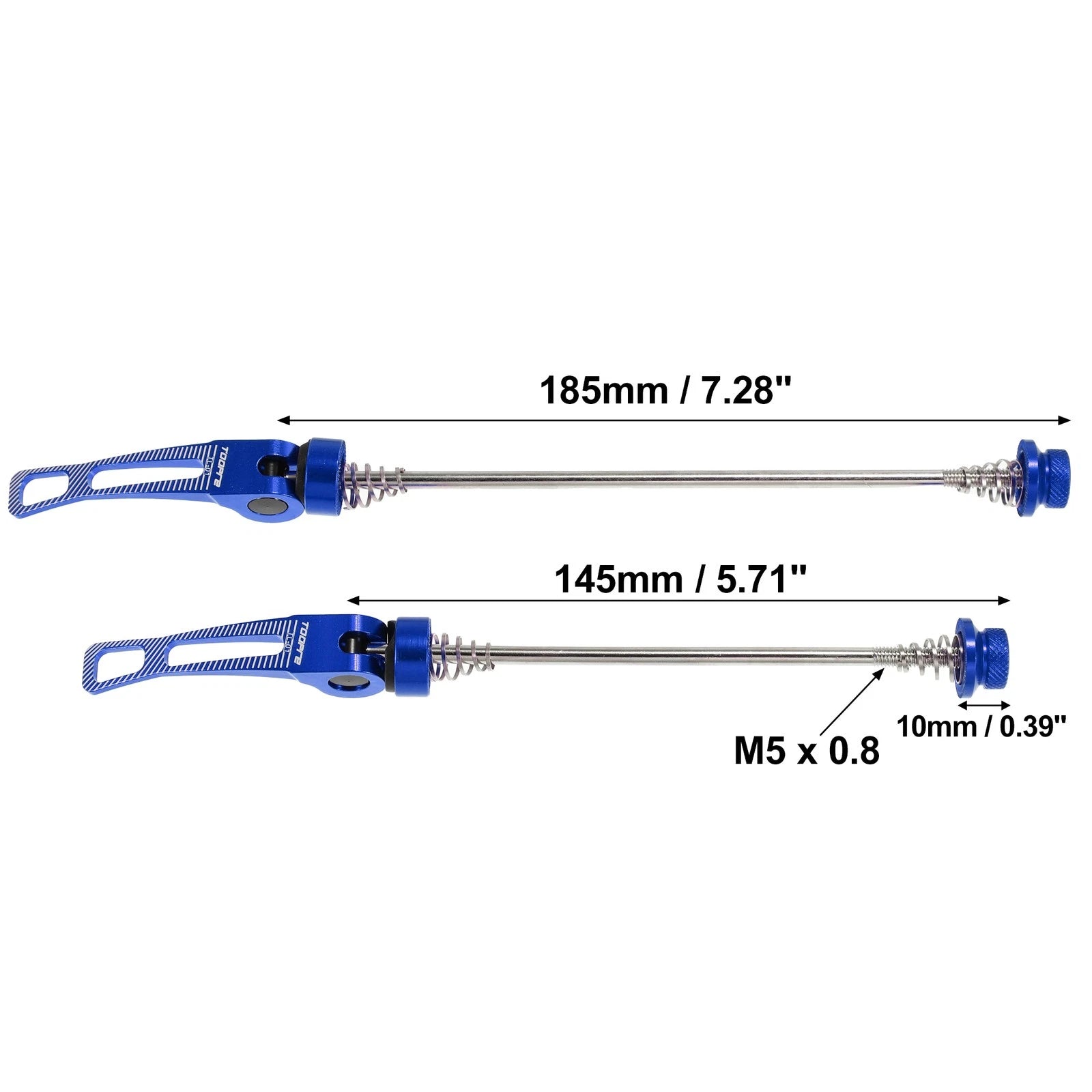 Front Rear Quick Release Axle Skewers Pair Replacement for M5 Thread (—)