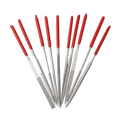 Needle Files Set of 3 (140mm) Electroplated Diamond for Metal/Deburring