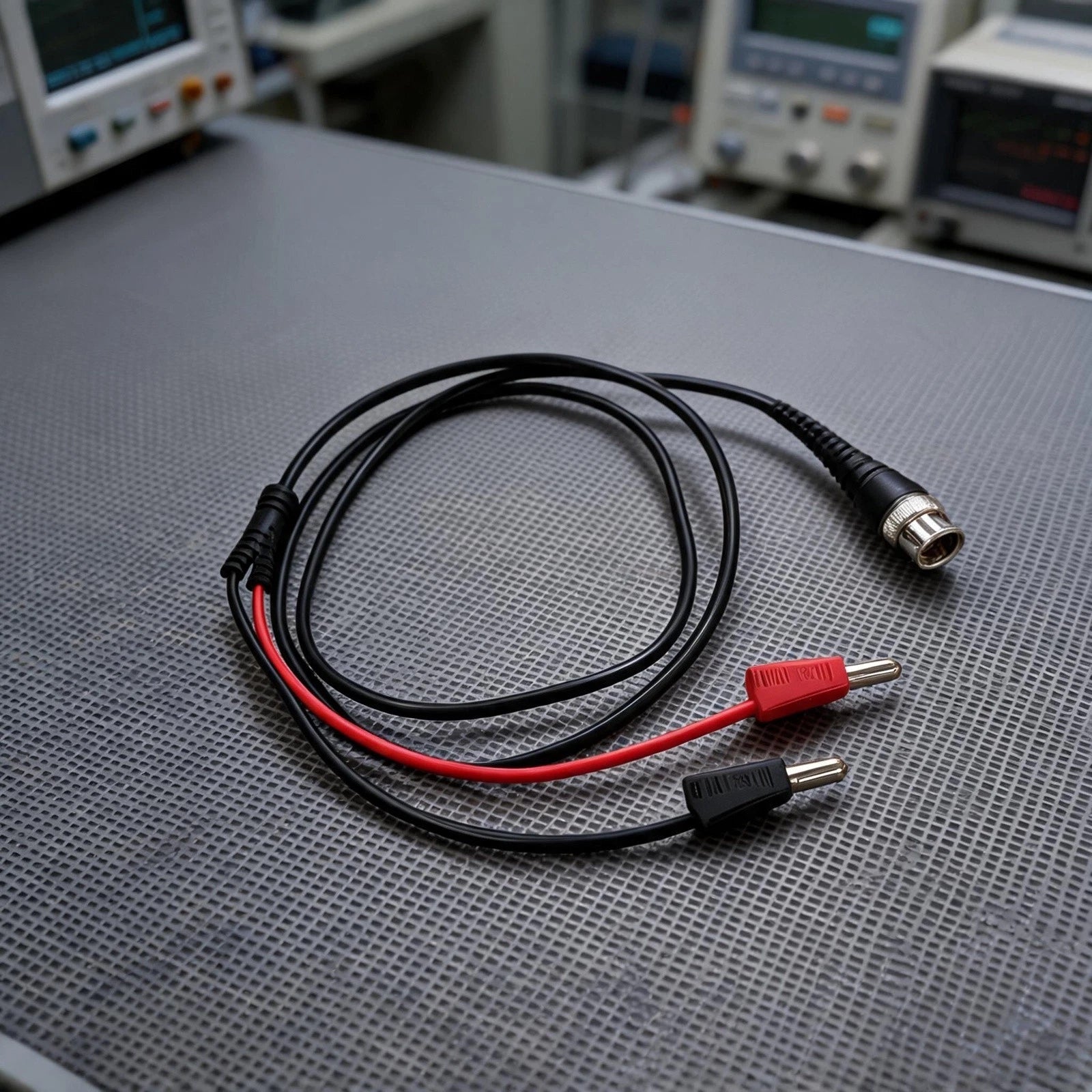 BNC to Dual 4mm Stackable Banana Cable (100cm) for Oscilloscope