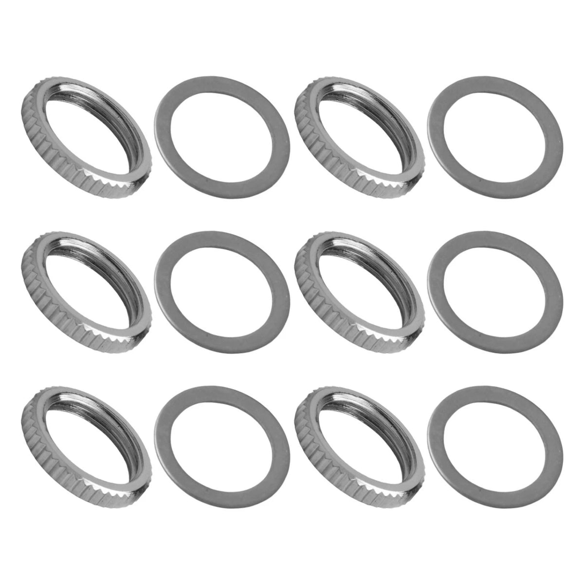 Set of 6 Guitar Potentiometer Nuts and Washers for Repair