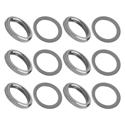 Set of 6 Guitar Potentiometer Nuts and Washers for Repair
