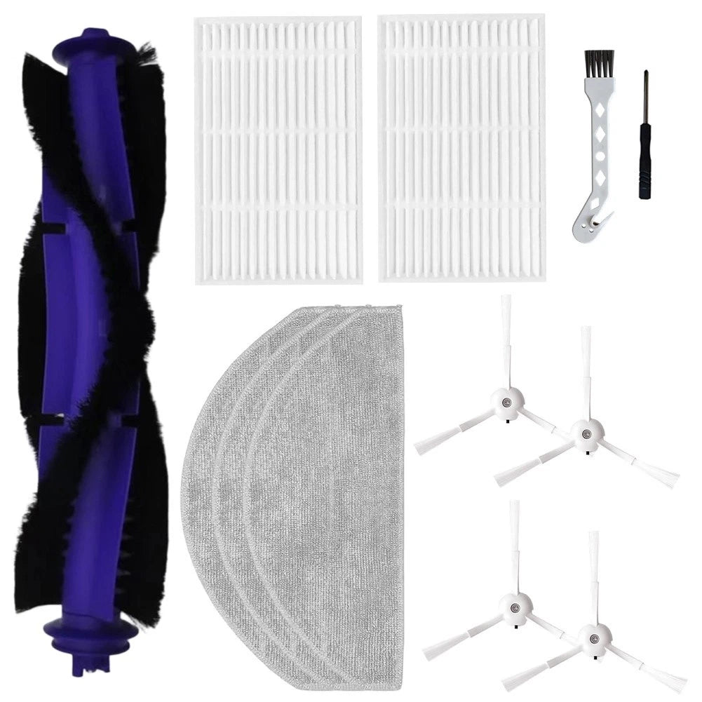 Set of 4 Brushes and Mop Cloths for Narwal Freo S Robot Vacuum Cleaner