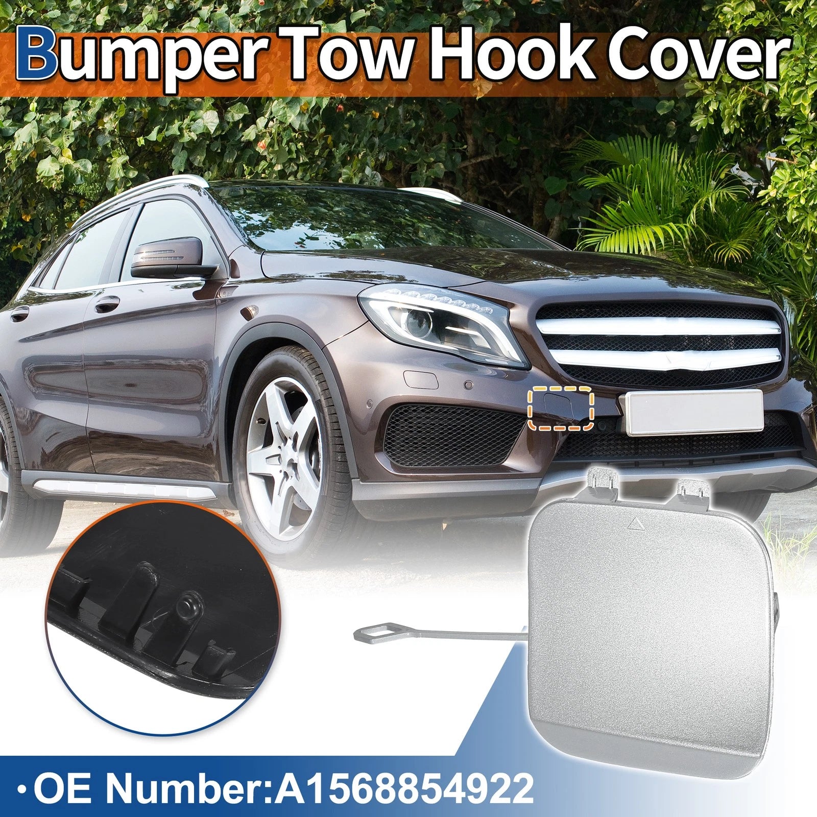 Front Tow Hook Cover Replacement for Mercedes-Benz GLA (2015–2020)