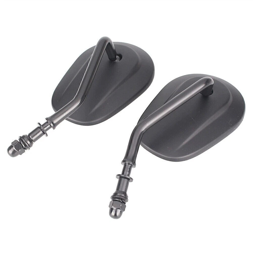 2X Oval Rear View Mirrors for Harley Street Bob (Does Not Apply)