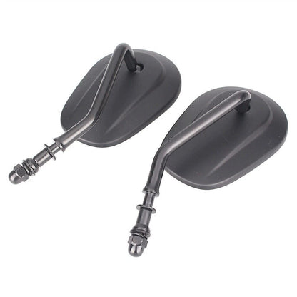 2X Oval Rear View Mirrors for Harley Street Bob (Does Not Apply)