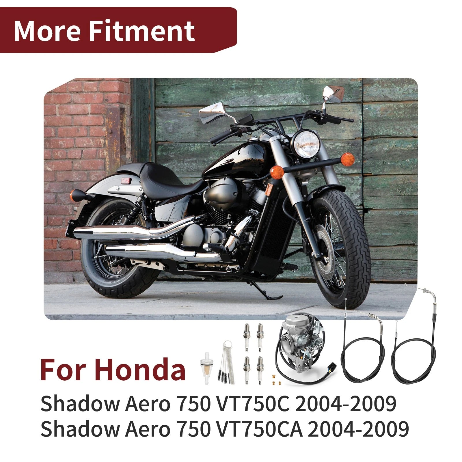 Carburetor Assembly + Throttle Cable for Honda Shadow Aero 750 (2004–2009)