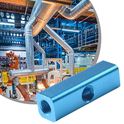 2 Way Manifold Block Splitter for Air Pumps or Cylinders