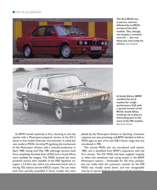 BMW M5 Complete Story Book for E28 E34 E39 E60 E61 F10