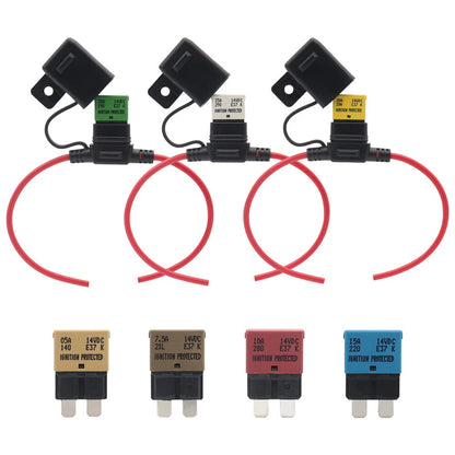 12V Auto Reset Circuit Breaker with Fuse Holder Kit for Universal Applications